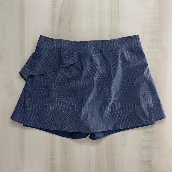 KARI TRAA skirt short shorts printed blue workout tennis golf pickleball hiking - Picture 5 of 6